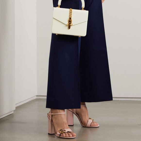 Gucci GG Marmont Block Heel Sandal in Perfect Pink NEW IN BOX - Picture 9 of 9